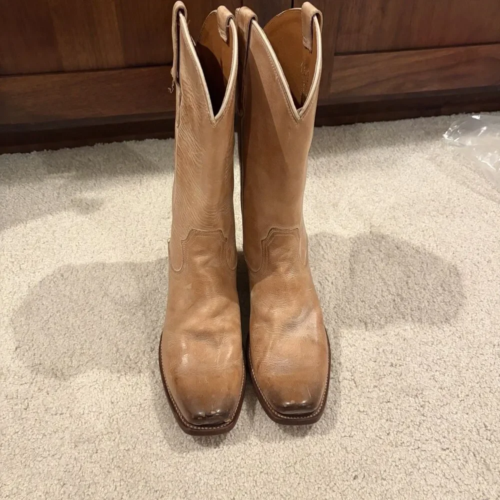 EUC Cleo + Wolf Women's Ivy Western Boot BCWSP22L1 Tan Sz 9.5 Cowgirl Rodeo